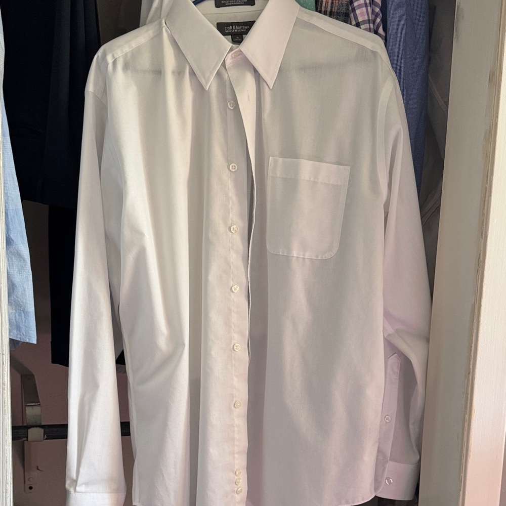 Brooks Brothers White Point-Collar Men's Dress Shirt
